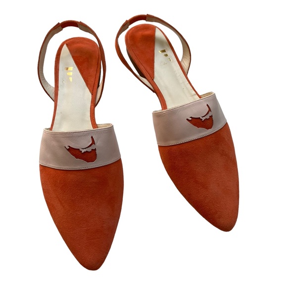 Nantucket Sole Leather Slingback Flats 9 - Picture 1 of 6